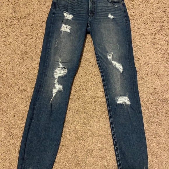 Express Denim Perfect Stretch Ankle High Rise Jeans - Picture 2 of 4
